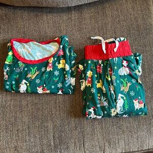 Little Sleepies Holiday Hounds Men’s Medium Pajama Set